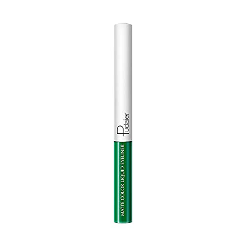 Schnell trocknender, wasserfester, schweißfester, nicht verwischender, matter -Eyeliner-Stift, leicht aufzutragen und zu reinigen, 5 ml Eyeliner Stempel Wasserfest (grass green, One Size) von Generic