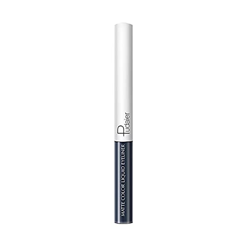 Schnell trocknender, wasserfester, schweißfester, nicht verwischender, matter -Eyeliner-Stift, leicht aufzutragen und zu reinigen, 5 ml Eyeliner Stempel Wasserfest (indigo blue, One Size) von Generic