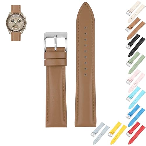 Schnellverschluss-Leder-Uhrenarmband mit Schnalle für Garmin-Uhren, Leder-Uhrenarmband für Samsung Galaxy-Uhren, mehrere Farben (22 mm, braun) von Generic