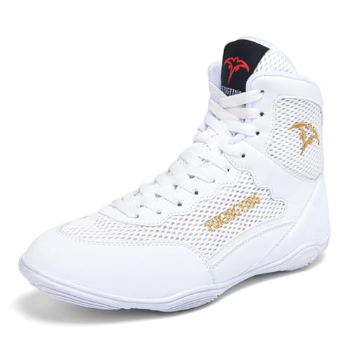 Schnürboxschuhe für Männer, atmungsaktive Wrestling-Trainingsschuhe rutschfeste Fitness-Workout-Turnschuhe für Erwachsene,Weiß,39 EU Schnürboxschuhe für Männer, atmungsaktive Wrestling-Trainingsschuhe rutschfeste Fitness-Workout-Turnschuhe für Erwachsene,Weiß,39 EU von Generic