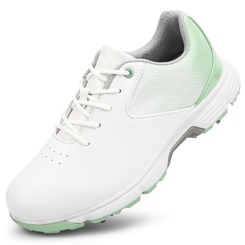 Schnürsenkel-wasserdichte Golfschuhe Spikeless Trainingsschuhe für Frauen Golf-Sportschuhe Walking Sports Trainer,Grün,39 EU Schnürsenkel-wasserdichte Golfschuhe Spikeless Trainingsschuhe für Frauen Golf-Sportschuhe Walking Sports Trainer,Grün,39 EU von Generic