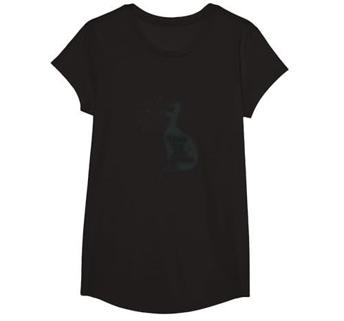 Schnurrhaar von Perfekter Katzen-Silhouettenkunst T-Shirt, Girls, Schwarz, XS von Generic