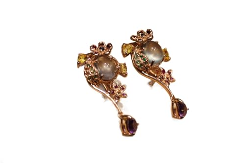 Schöne 925 Perhenity Amethyst Ohrringe Saphir von Generic