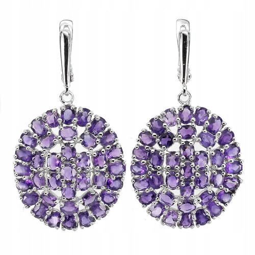 Schöne 925 Silber Ohrringe Amethyst natur 5 von Generic