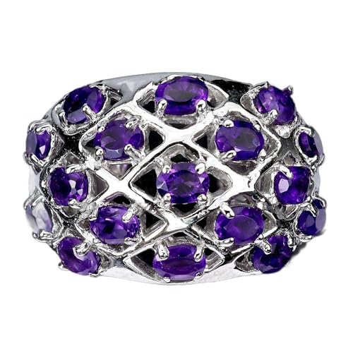 Schöner Ring 925 Silber natur Amethyst r 19, Single Schöner Ring 925 Silber natur Amethyst r 19, Single von Generic