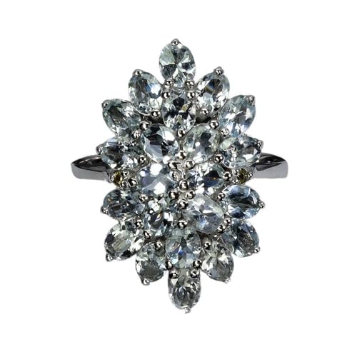 Schöner Silber Ring r 19 natürliche Aquamarine Saphire Songea, Single Schöner Silber Ring r 19 natürliche Aquamarine Saphire Songea, Single von Generic
