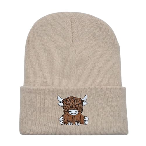 Schottische Hochlandkuh-Mütze, Süße Schottische Kuh-Strickmütze Warme Hip-Hop-Mütze für Autumn und Winter Unisex Schottische Hochlandkuh-Mütze, Süße Schottische Kuh-Strickmütze Warme Hip-Hop-Mütze für Autumn und Winter Unisex von Generic