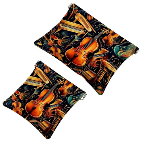 Schrapnell-Tasche für Geldbörse, ästhetische Instrumente, 1024 wasserdichte Make-up-Tasche, tragbare Tasche für Damen, Geschenke, 2 Stück, Multicolor 08, A：7.1x5.8in/18x14.8cm，B:4.7x4.5in/12x11.5cm von Generic