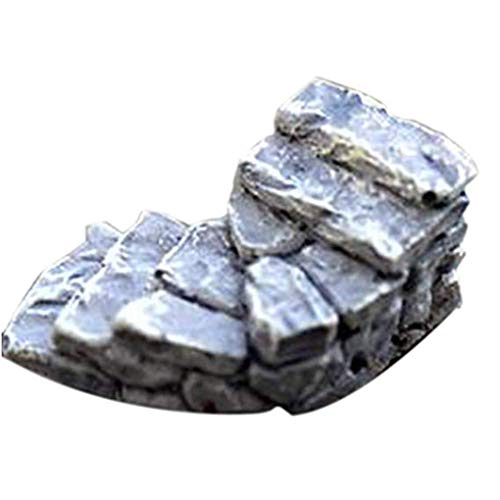 Schritte aus Kunststein, Miniatur, Brückentreppe, gebogen, gerade, Dekoration für zu Hause, Feen-Ornamente, aus Kunststoff, wiederverwendbar, elegant und beliebt von Generic