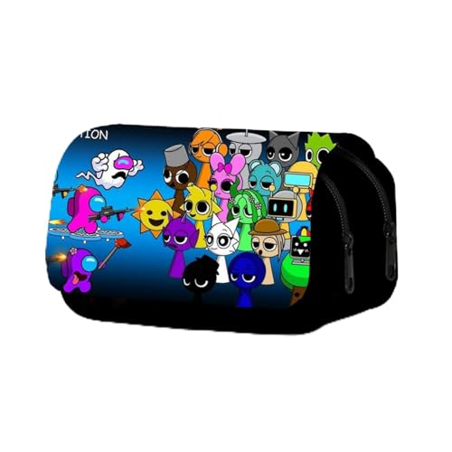 Schüler Doppelschicht Federmäppchen, Sprunki Musik Cartoon Druck Jungen und Mädchen Kinder Federmäppchen Multifunktional große Kapazität,Style 17 Schüler Doppelschicht Federmäppchen, Sprunki Musik Cartoon Druck Jungen und Mädchen Kinder Federmäppchen Multifunktional große Kapazität,Style 17 von Generic