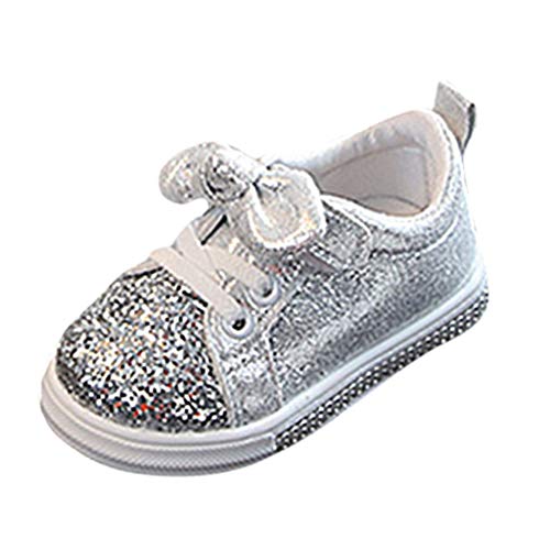 Schuhe 39 Pailletten Bling Kinder Sport wasserdicht Schuhe Baby Schuhe Sneaker Schuhe Kinder (Silver, 2-2.5 Years) von Generic