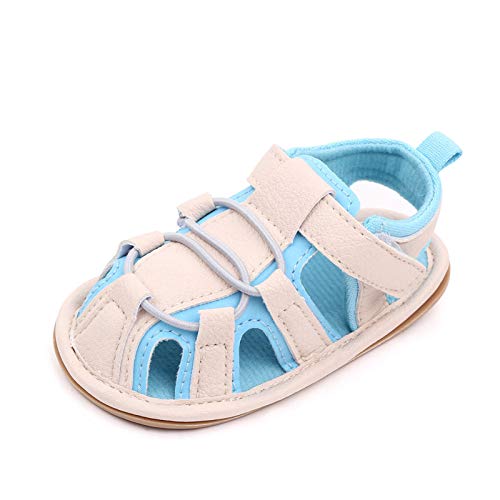 Schuhe Baby Sneaker Mädchen Sandalen weiche Baby rutschfeste Schuhe gehen Baby Schuhe Hallenschuhe Schwarz (White, 6-12 Months) von Generic