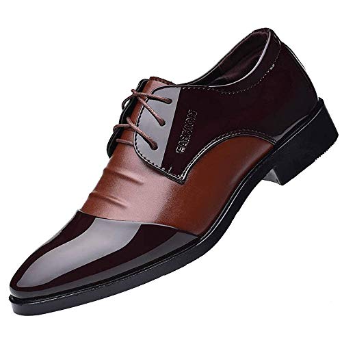 Schuhe Boots Herren Männer Männlich Business Mode Zehenschuhe Anzug Schuhe Schuhe Lässige Herren Lederschuhe Schuhe Herren Barfußschuhe (Brown, 40) von Generic