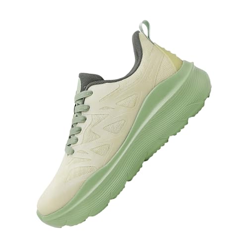 Schuhe Damen Sommer Sneaker Keilabsatz Slip Sneaker Breite Füße Leichte Flach Walkingschuhe Mit Klettverschluss Mesh Bequeme Atmungsaktive Laufschuhe rutschfeste Elegant Exquisit Trekkingschuhe von Generic