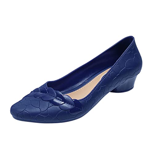 Schuhe Damen Wasserdicht Modische Sommer flacher Boden flacher Mund Low Top wasserdichte Gelee Sandalen Frauen enge Zehen Freizeitschuhe Schuhe Damen Blau 36 von Generic