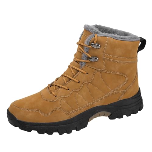 Schuhe Herren Kurzschaft Gefüttert Stiefeletten Leicht Winterschuhe rutschfest Trekkingschuhe Winter Gefüttert Schneeschuhe Baumwollschuhe Schneeschuhe Komfort Winterschuhe Halbschaft von Generic