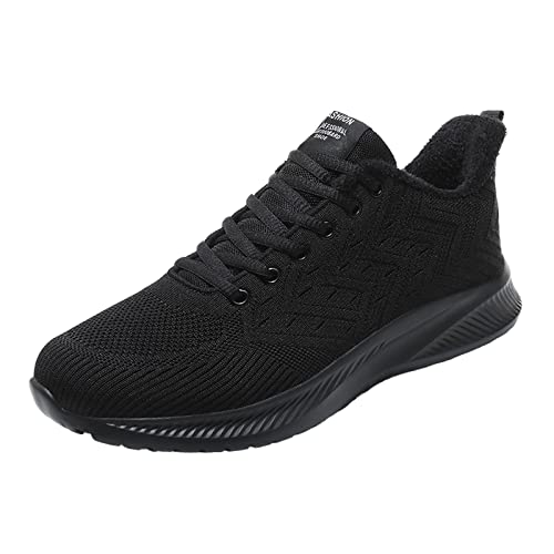-Schuhe Herrensicherheitsschuhe Herren Sneaker Herrenschuhe Große Größe Casual Laace Up Einfarbig Lässige Mode Einfache Schuhe Baumwolle Sportschuhe Sneaker Damen Knöchelhochknöchelhohe (C, 42) von Generic
