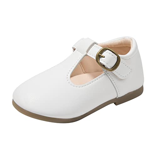 Schuhe Kinder Mädchenschuhe Kleine Lederschuhe Einzelschuhe Tanzschuhe Mädchen Performance Schuhe Damen Schuhe Sportlich (White, 27.5 Little Child) von Generic