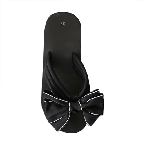 Schuhe Sommerkind Damen Frauen Schuhe Erwachsene Weibliche Lange Slipper Socken Für Frauen Frauen Sommer Einfarbig Slip On Casual Offene Spitze Flache Weiche Slipper Socken Für Fashion (Black, 39) von Generic