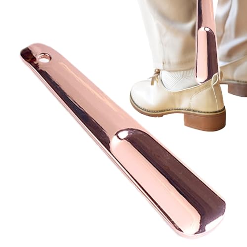 Schuhlöffel, Schuhlöffel aus Metall, Schuhlöffel – Hilfe für Reiseschuhe aus Edelstahl für Senioren, Männer und Frauen, Stiefel, Zubehör mit hohen Absätzen, roségold, Se référer au descriptif von Generic