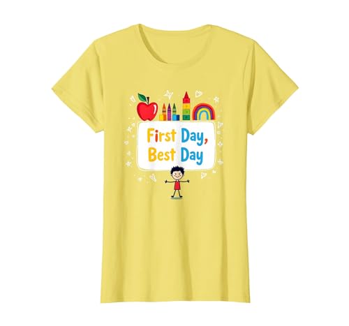 Schulfeier zum ersten Tag für Kinder T-Shirt, Damen, Gelb, XS Schulfeier zum ersten Tag für Kinder T-Shirt, Damen, Gelb, XS von Generic