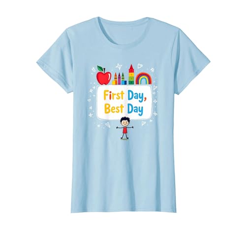 Schulfeier zum ersten Tag für Kinder T-Shirt, Damen, Himmelblau, XS von Generic