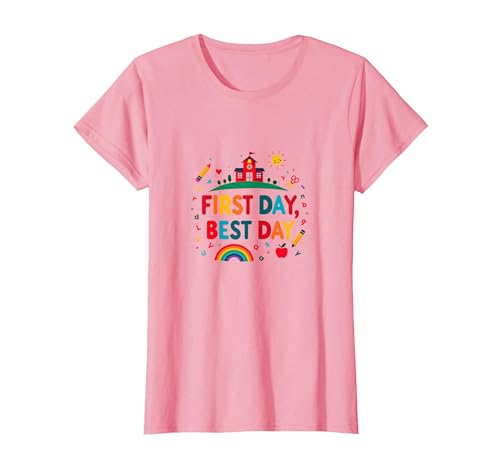 Schulfeier zum ersten Tag für Kinder T-Shirt, Damen, Rosa, XS Schulfeier zum ersten Tag für Kinder T-Shirt, Damen, Rosa, XS von Generic