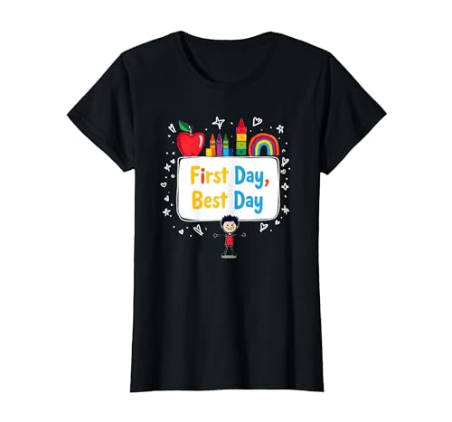 Schulfeier zum ersten Tag für Kinder T-Shirt, Damen, Schwarz, XS von Generic