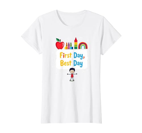 Schulfeier zum ersten Tag für Kinder T-Shirt, Damen, Weiß, XS von Generic