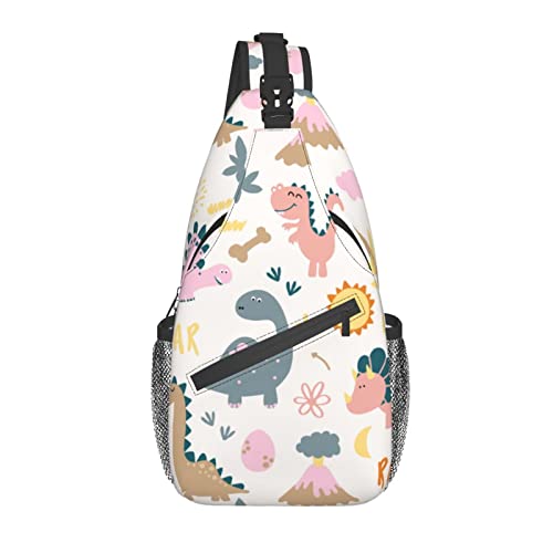 Schultertasche Süße Dinosaurier Fitnessstudio Wasserdicht Leichte Hüfttasche, Für Wandern, Reisen, Klettern von Generic