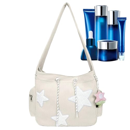 Schultertasche in Sternform: Messenger-Tasche mit Sternenmuster | tragbare Umhängetasche mit großem Fassungsvermögen für Mädchen, Weiß, Consulte la descripción, Siehe Beschreibung von Generic