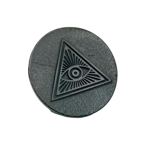 Schungit Subgraphit Aufkleber Antik Antik Graviert Muster Runde Tablet Computer Dekorativer Aufkleber - Poliert mit Carbon Fullerene (Kreuzblütlere), One Size, Achat von Generic