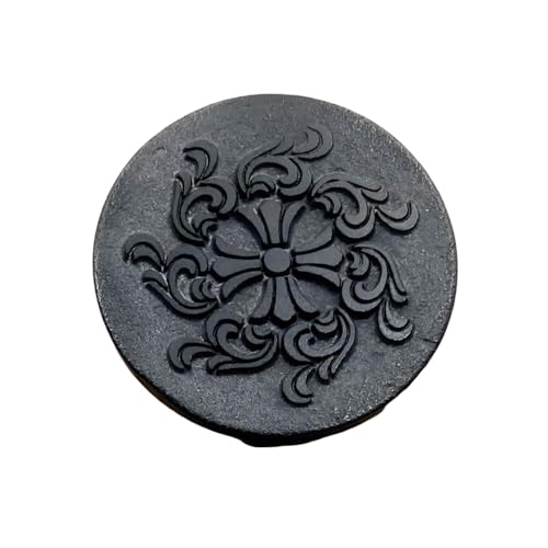 Schungit Subgraphit Aufkleber Antik Antik Graviert Muster Runde Tablet Computer Dekorativer Aufkleber - Poliert mit Carbon Fullerene (Kreuzblütlere), One Size, Achat von Generic