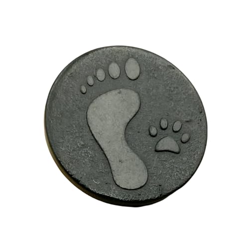 Schungit Subgraphit Aufkleber Antik Antik Graviert Muster Runde Tablet Computer Dekorativer Aufkleber - Poliert mit Carbon Fullerene (Kreuzblütlere), One Size, Achat von Generic