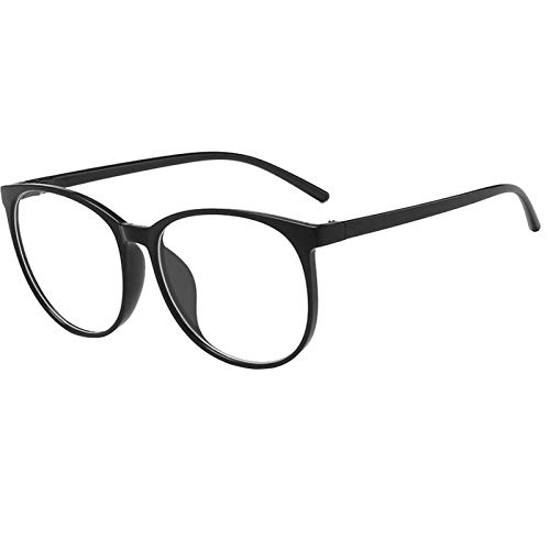 Schutzbrille Kinder Blaulichtfilter Brille Ohne Sehstärke Gaming-Brille Computer-Ermüdungs-Blaulichtfilter-Brille Falsche Brille Brille Oval (Black, One Size) von Generic