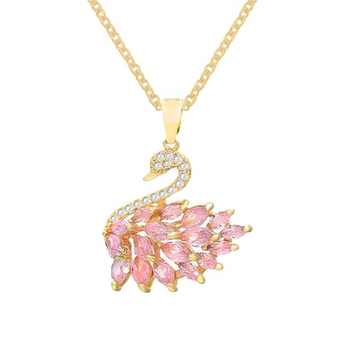 Schwan-Halskette – schillernde Schwan-Halskette | Schwan-Halskette für Frauen, niedliche Tier-Vogel-Halskette, glänzende Schmuck-Kollektion, Schwan-Halskette, Schmuck, schillernder Schwanen-Anhänger von Generic