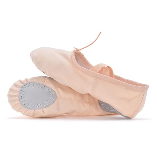 Schwarze Turnschuhe Kinder-Tanzschuhe, Damen-Übungsschuhe mit weicher Sohle, für Erwachsene, Ethno-Ballettschuhe, Yoga-Schuhe Hallenschuhe Mädchen 34 (Pink, 27 Little Child) von Generic