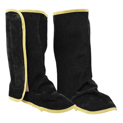 Schweißstiefelabdeckungen: Schweißstellen aus Leder mit harter Kleidung, hitzebeständige Stiefelschutzräume für Männer und Frauen | Schutzbrille für Schweißschuhe,, Schwarz, 33 cm, Consulte la von Generic