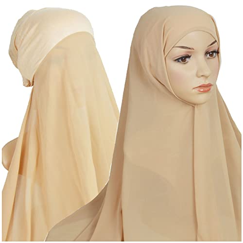 Scrolor Frauen Casual Solid Color Multicolor Hijab Bandage Cap Muslim Hijab Haarbänder von Generic