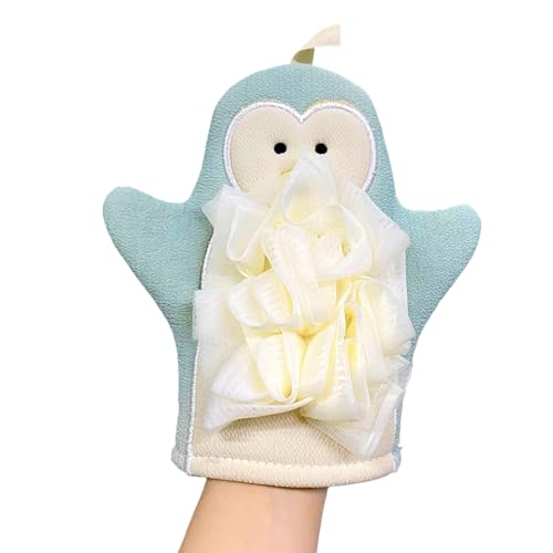 Scrub Mitt doppelseitige Peeling-Waschhandschuhe, weiche Waschhandschuhe für glatte Haut und reichhaltigen , Frotteehandtuch mit Premiumduschklappe von Generic