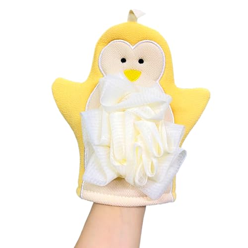 Scrub Mitt doppelseitige Peeling-Waschhandschuhe, weiche Waschhandschuhe für glatte Haut und reichhaltigen , Frotteehandtuch mit Premiumduschklappe von Generic