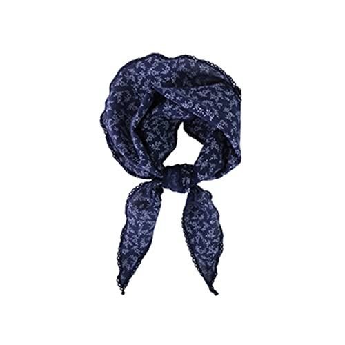 Seidenschal Stirnband Vintage blauer Schal Haarband Haarband Kopfschmuck weiblich Herbst und Winter Krawatte Haar Dünnschliff Band von Generic