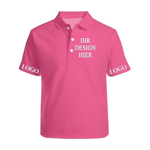 Selbst Gestalten Premium polohemd mit Ihrem Firmenlogo Text Foto Personalisiert Poloshirt Herren Vorder-und Rückseite Druck für Unternehmen Berufskleidung Uniform Golfliebhaber von Generic