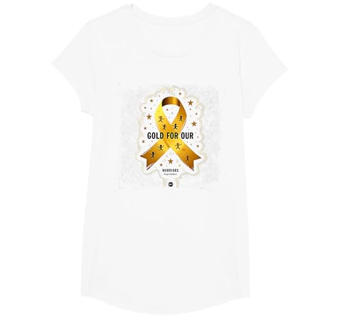 September Gold: Kindheitskrebskrieger Bewusstsein T-Shirt, Girls, Weiß, XS September Gold: Kindheitskrebskrieger Bewusstsein T-Shirt, Girls, Weiß, XS von Generic