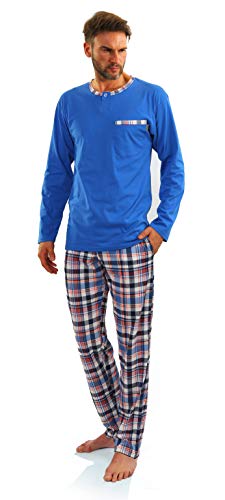 Sesto Senso Herren Pyjama 100% Baumwolle Lange/Kurze Ärmel + Pyjamahose Nachtoverall (2243/09, XXL) von Generic
