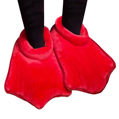 Set Hausschuhe Slip On Pelzig Flach Haus Winter Runde Spitze Halten Warm Cartoon Hausschuhe Schuhe Tasche Kompatibel mit Maculata, rot, 45 EU Set Hausschuhe Slip On Pelzig Flach Haus Winter Runde Spitze Halten Warm Cartoon Hausschuhe Schuhe Tasche Kompatibel mit Maculata, rot, 45 EU von Generic