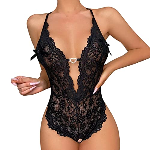 Sexy Dessous Damen für Sex Frauen Für Sex Lingerie Sexy Tanga Negligee Schwarze Spitze Wäsche Rot Reizwäsche Unterhosen Damendessous Bodysuits Nachthemden von Generic