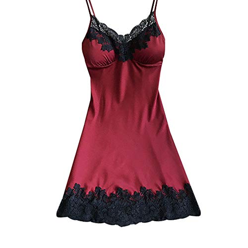 Sexy Dessous für Damen Nahtlose Dessous Baby Doll Sexy Kleid Negligees Lingerie Nachtkleid Sleepwear Spitzen Reizwäsche Set Spitzendetail Minikleid von Generic