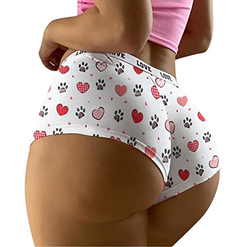 Sexy Höschen für Frauen Bitte laden Sie Brief Druck Unterwäsche Lustige Slips für Damen Sexy Slutty Frech Unterwäsche Lange Unterwäsche Frauen, Z11-weiß, 38 von Generic