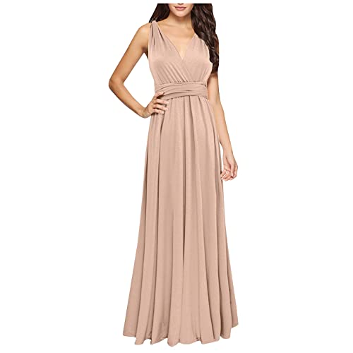 Sexy Kleider, Sommerkleid Damen Kurz Kleider Damen Sommer Cocktail Kleider Damen Hochzeitskleid Frauen Festliches Kleid Glänzend Pailletten Elegant Abend Party Ballkleid Brautjungfer (XL,Bronze-3) von Generic